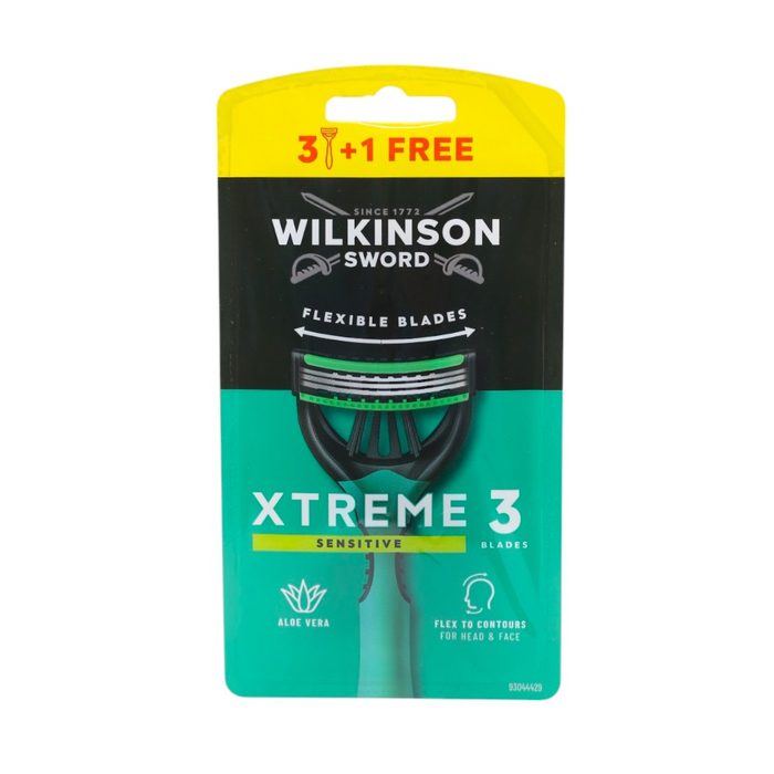 Одноразові бритви для гоління чоловічі Wilkinson Sword Xtreme Sensitive 3 леза 3+1 шт